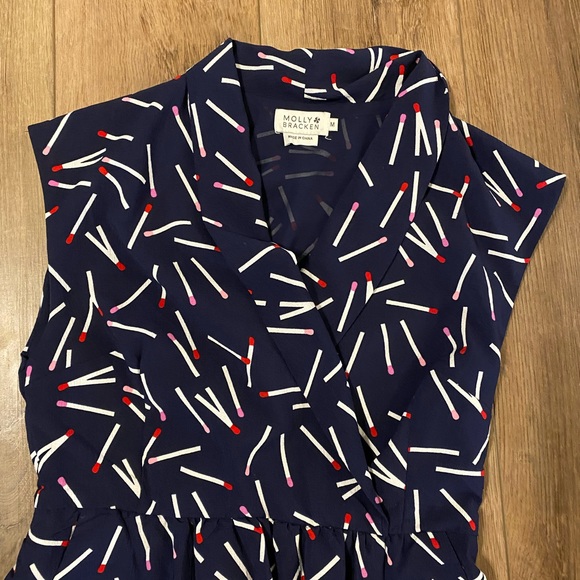 Molly Bracken Medium Navy Printed Dress - Picture 6 of 12